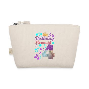 Birthday Mermaid 4 Shell Summer Vibe 4 - Organic Pouch - nature - Front