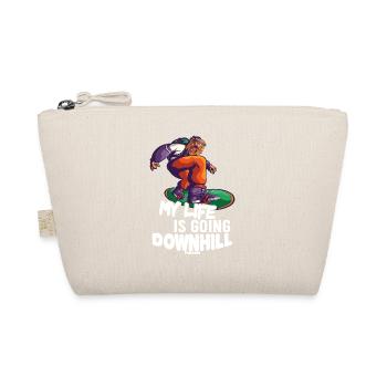 Snowboard Holiday Winter Holiday Mountains - Organic Pouch - nature - Front