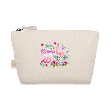 Aloha Birthday 28 Flamingo Bird 28th Birthday - Organic Pouch - nature - Front