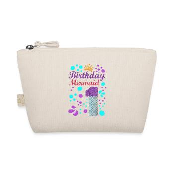 Birthday Mermaid 1 Shell Summer Vibe 1 - Organic Pouch - nature - Front