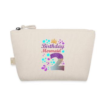 Birthday Mermaid 2 Shell Summer Vibe 2nd - Organic Pouch - nature - Front