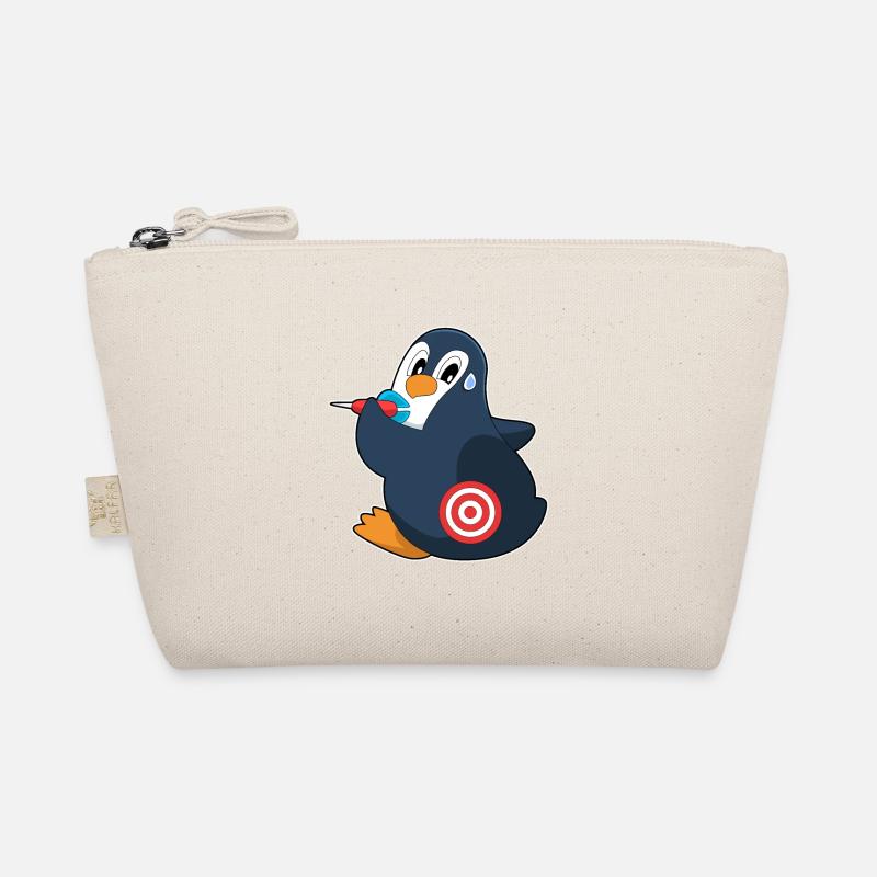 Pinguin Dart Dartpfeil Dartscheibe - Bio-Täschchen - Natur
