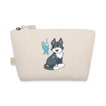 Cat Angler Fish Fishing - Organic Pouch - nature - Front