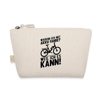 eBike Cyclist Electric Mountain Bike E-Bike Fa - Organic Pouch - nature - Front