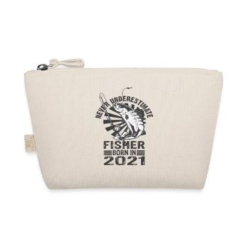 Never Underestimate Fisher Born In 2021 - Bio-Täschchen - Natur - Vorne