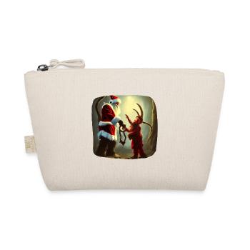 Santa Claus & Krampus - Organic Pouch - nature - Front
