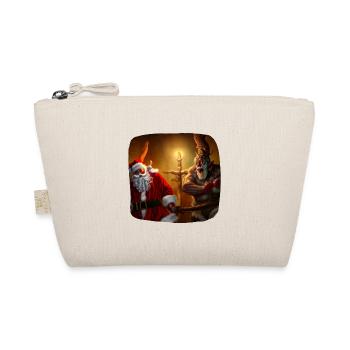 Santa Claus & Krampus - Organic Pouch - nature - Front