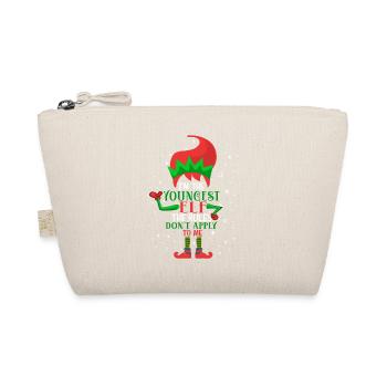 I'm the youngest elf funny matching Christmas - Organic Pouch - nature - Front