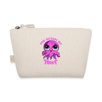 Pinky You Octopi My Heart Calamar Adorable - Bio-Täschchen - Natur - Vorne