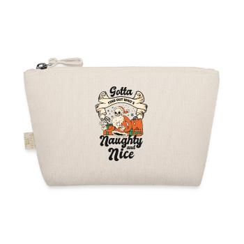 Scary Santa Skull Christmas Holiday Horror - Organic Pouch - nature - Front