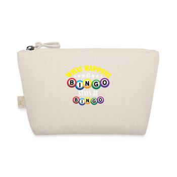 Funny What Happens at Bingo Saying Motif - Organic Pouch - nature - Front