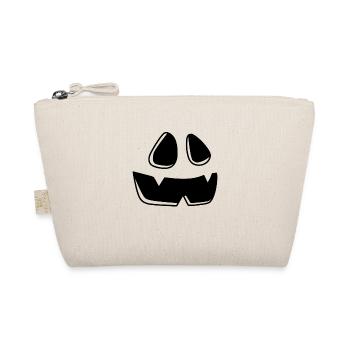 Adorable Pumpkin Head Pumpkin Face Halloween - Organic Pouch - nature - Front