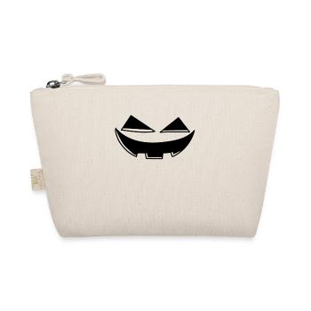 Grin Pumpkin Head Pumpkin Face Halloween - Organic Pouch - nature - Front