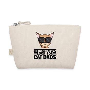 Katze Papa Vater Katzen Tierbesitzer Geschenk - Bio-Täschchen - Natur - Vorne