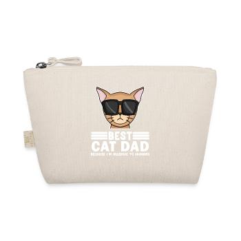 Katze Papa Vater Katzen Tierbesitzer Geschenk - Bio-Täschchen - Natur - Vorne