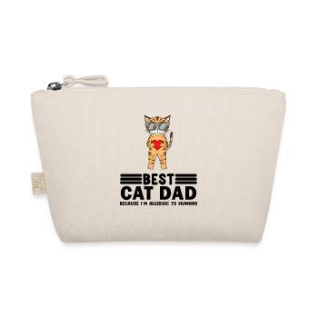 Katze Papa Vater Katzen Tierbesitzer Geschenk - Bio-Täschchen - Natur - Vorne