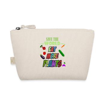Save the World eat more plants! Vegan - Organic Pouch - nature - Front