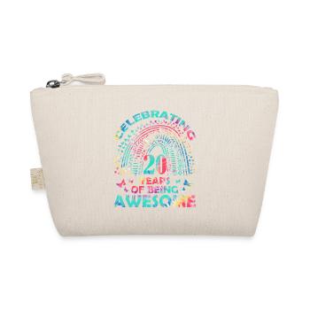 Wir Feiern 20 Jahre Awesome Birthday Butterfly - Bio-Täschchen - Natur - Vorne
