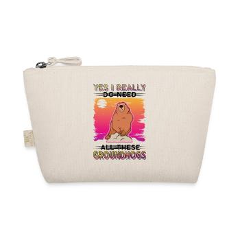 Marmot Groundhog Day Woodhog Groundhog - Organic Pouch - nature - Front