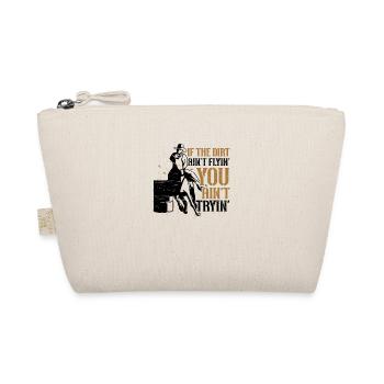 Barrel Racing Dirt Rodeo Equestrian Pferdefass - Bio-Täschchen - Natur - Vorne