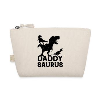 Daddysaurus - Papasaurus Papa Dinosaur Papa Din - Organic Pouch - nature - Front