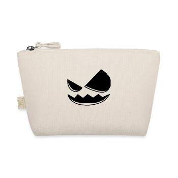 Smirk Pumpkin Head Pumpkin Face Halloween - Organic Pouch - nature - Front