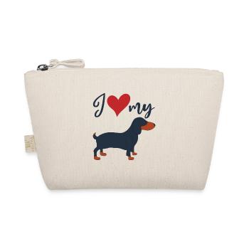Amoureux des chiens J’aime mon teckel Teckel - Trousse biologique - nature - Devant
