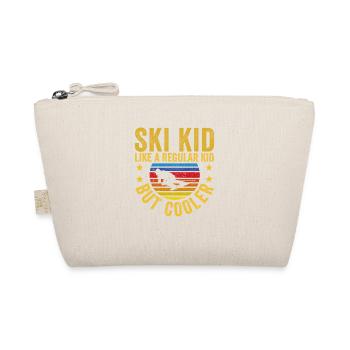 Ski Kid Funny Young Skier Sports Ski alpin - Trousse biologique - nature - Devant