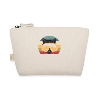 Ski Katze Skifahren Brille Kätzchen Skifahrer Katz - Bio-Täschchen - Natur - Vorne