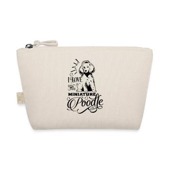 I love my poodle funny gift dog mom dog dad - Trousse biologique - nature - Devant
