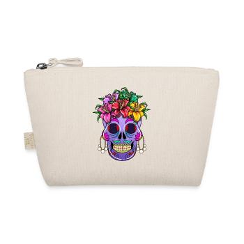 Day of the Dead Skull Flora Flower Ornament - Organic Pouch - nature - Front