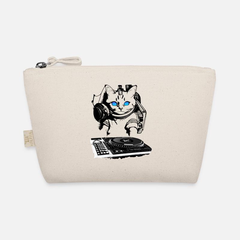 Cat DJ with mixer Organic Pouch