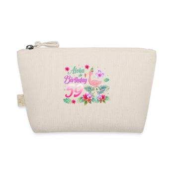 Aloha Birthday 59 Flamingo Bird 59th Birthday - Organic Pouch - nature - Front