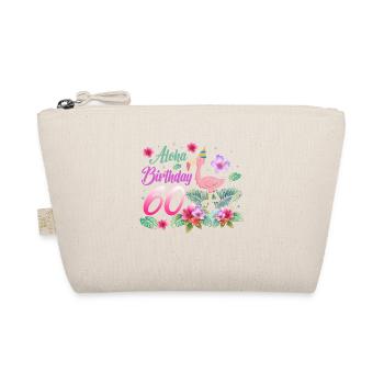 Aloha Birthday 60 Flamingo Bird 60th Birthday - Organic Pouch - nature - Front