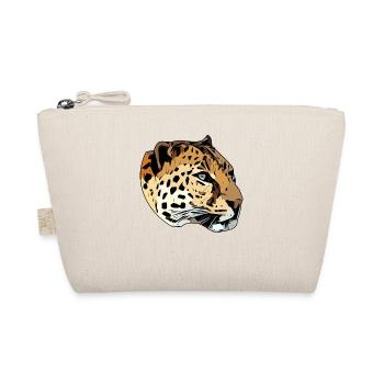 Leopard animal head predator animal motif with wild animals - Organic Pouch - nature - Front