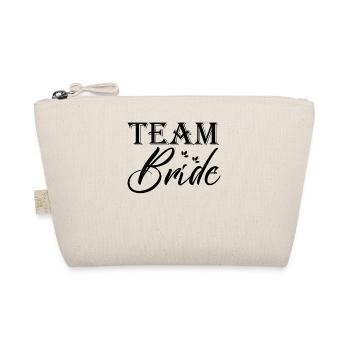 Team Braut Bride Blumenkranz Blumen Verlobung JGA - Bio-Täschchen - Natur - Vorne