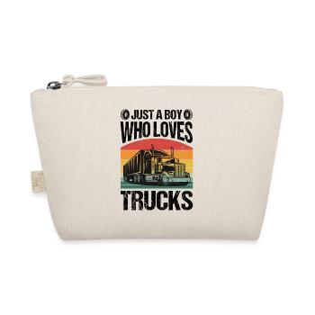 Truck LKW Lastkraftwagen Boy Junge Kind - Bio-Täschchen - Natur - Vorne