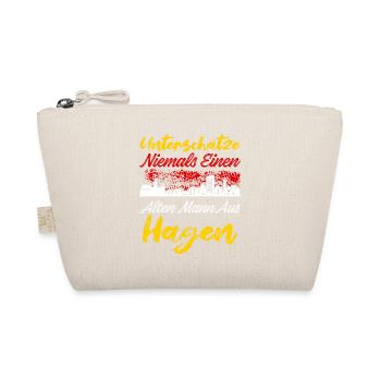 Unterschätze Niemals Einen Alten Mann Aus Hagen - Bio-Täschchen - Natur - Vorne