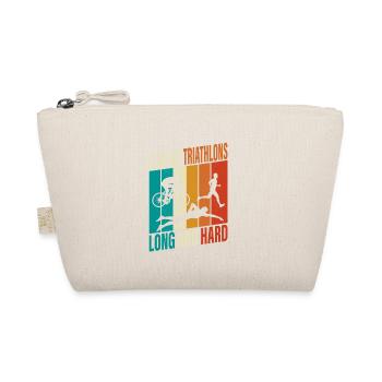 I like my triathlons long and hard Swim Cycle Run - Bio-Täschchen - Natur - Vorne
