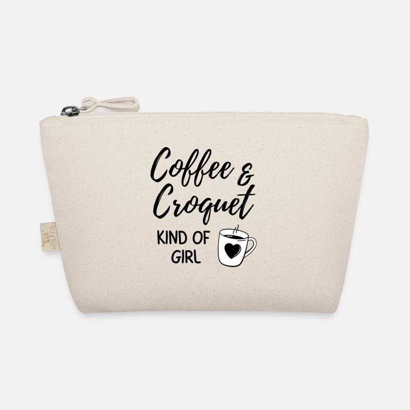 Kaffee & Krocket Art von Mädchen. Bio-Täschchen