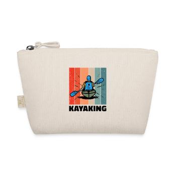 Retro Graphic Kayaking Kayak Canoe Rowing Rower Pa - Bio-Täschchen - Natur - Vorne