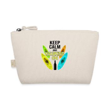 Keep Calm And Kayak On Canoe Kayaking Rowing Rower - Bio-Täschchen - Natur - Vorne