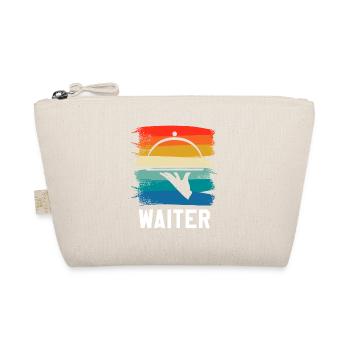 Retro Vintage Waiter Restaurant Serving - Bio-Täschchen - Natur - Vorne