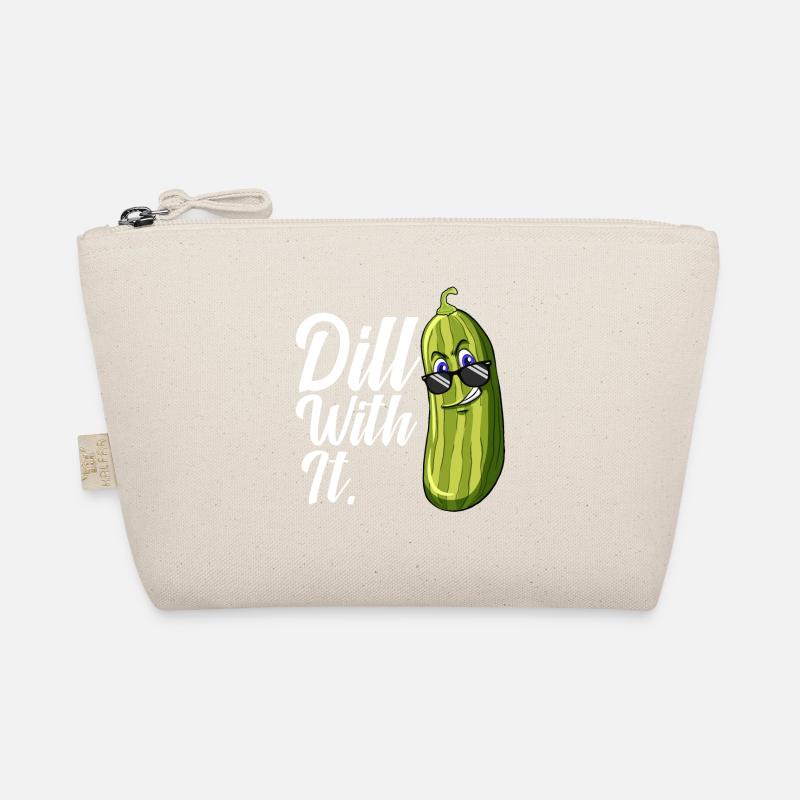 Dill With It Funny Pickle Joke Pun Pickle Lover Organic Pouch