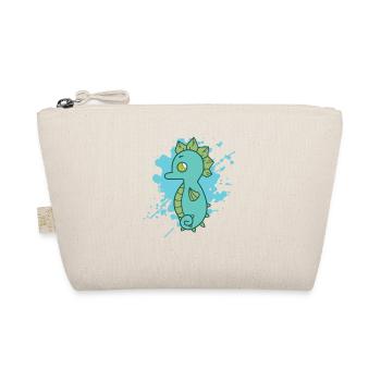 Seahorse in Japanese kawaii style animal - Organic Pouch - nature - Front
