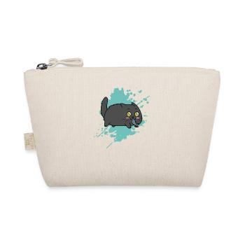 Cat with fish in its mouth in kawaii style animal - Organic Pouch - nature - Front