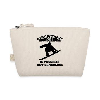 Snowboard Spruch Wintersport Snowboardfahrer - Bio-Täschchen - Natur - Vorne