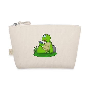 Turtle Nerd Book Glasses - Organic Pouch - nature - Front