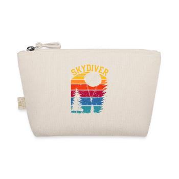 Retro Vintage Fallschirmspringer Fallschirmspringe - Bio-Täschchen - Natur - Vorne