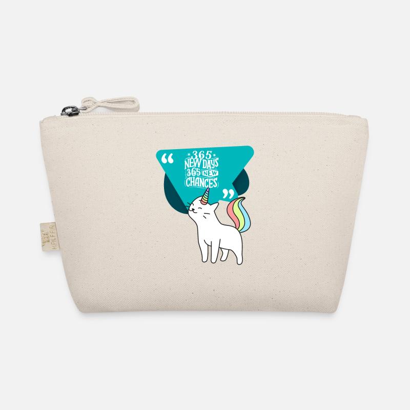 Einhorn Katze Unicorn - Bio-Täschchen - Natur